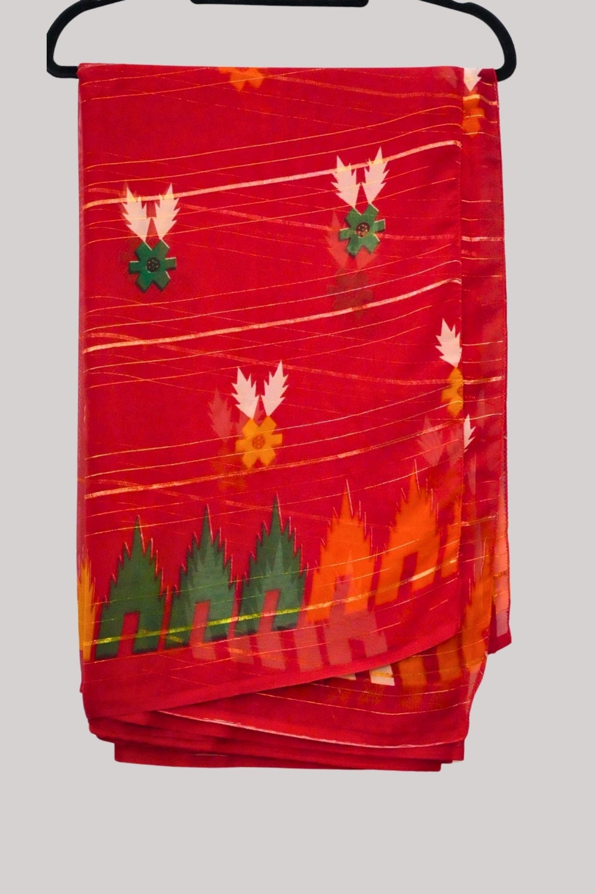Laxmi Pooja Sowbhagya Pack - Bold Floral Georgette - Pattern 2