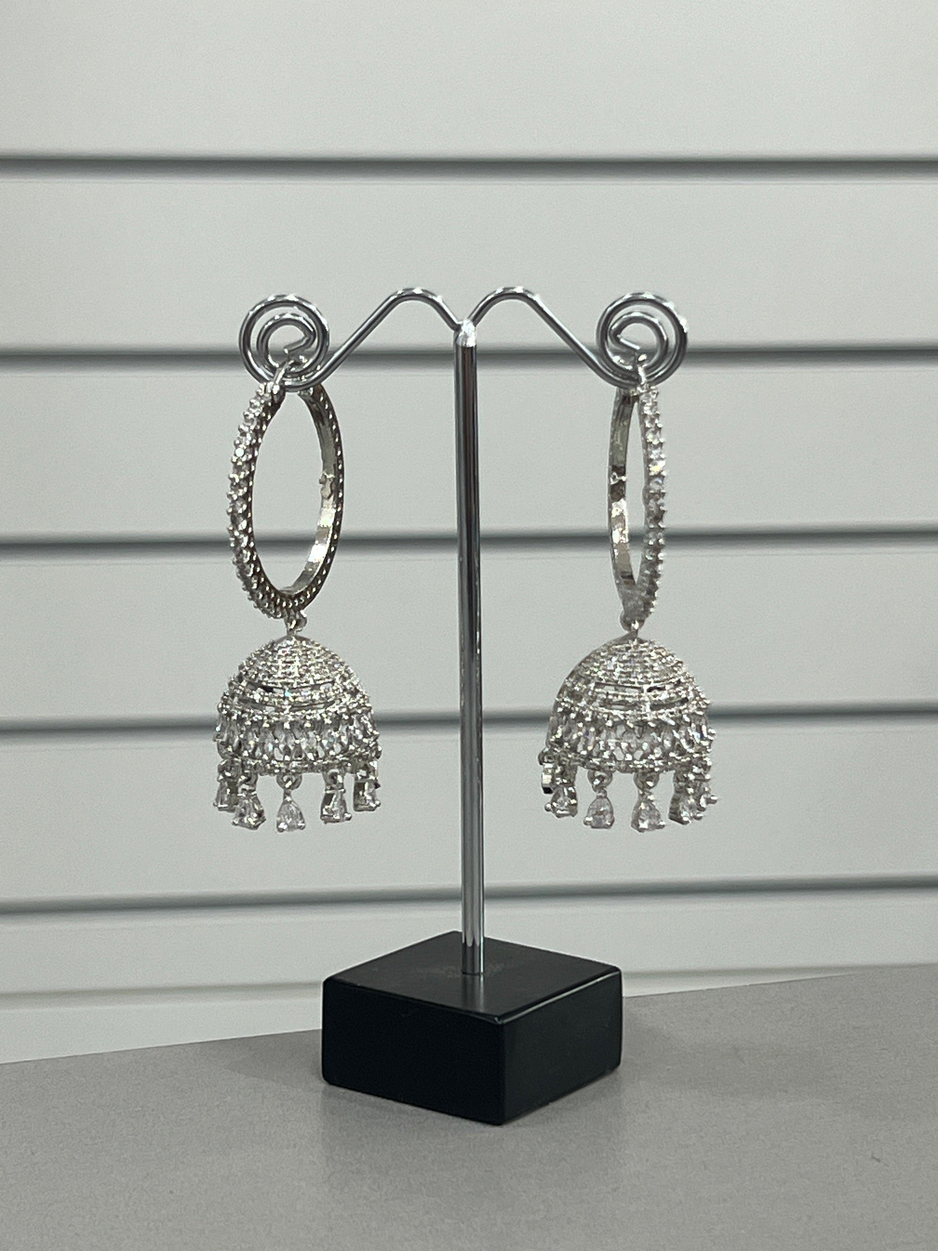 American Diamond Jhumka - Boutique Nepal