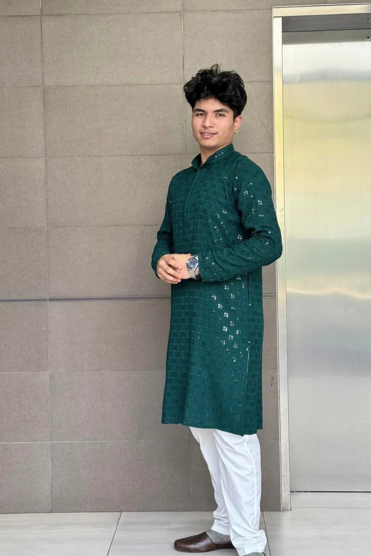 Bhaitika Gift Box - Green kurta