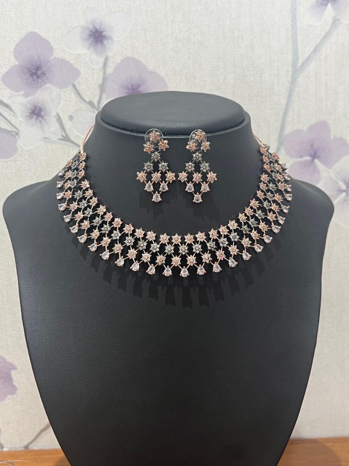 American Diamond Necklace Set Mix - Boutique Nepal