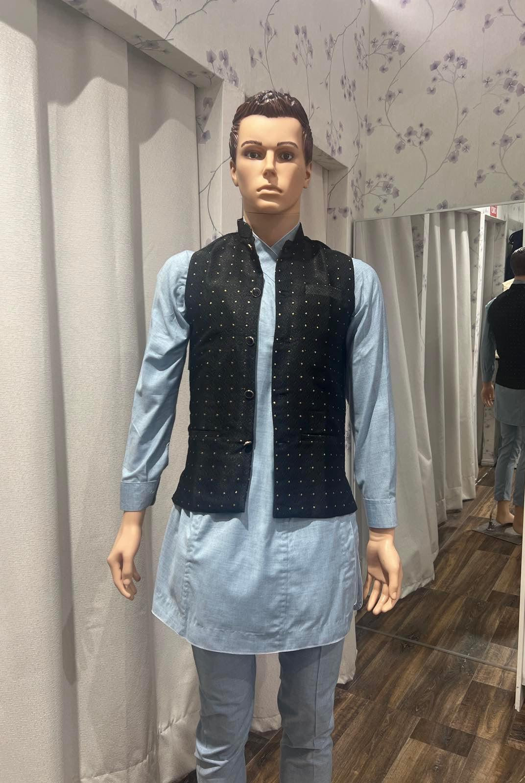 Black Waistcoat - Boutique Nepal