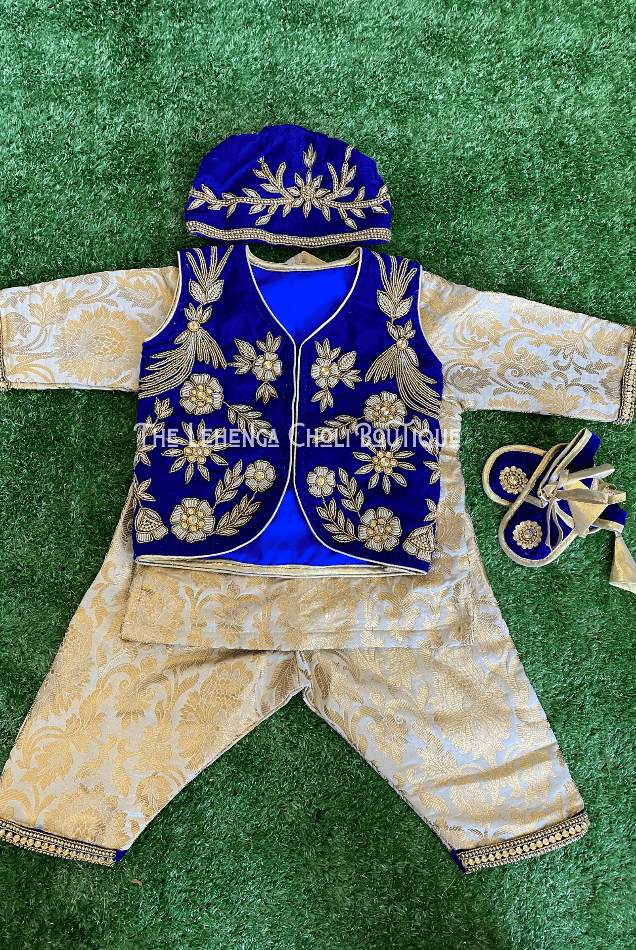 Blue Pasni Dress For Baby Boy - Boutique Nepal