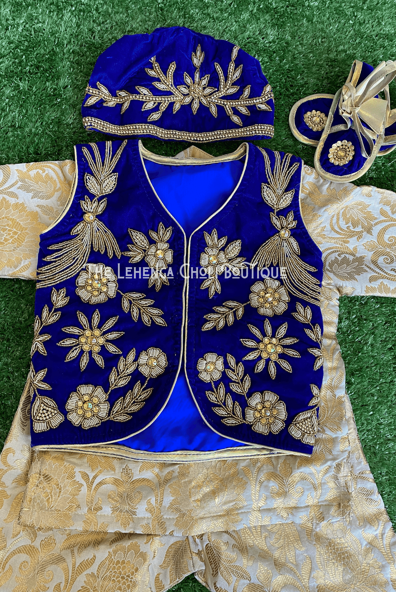 Blue Pasni Dress For Baby Boy - Boutique Nepal