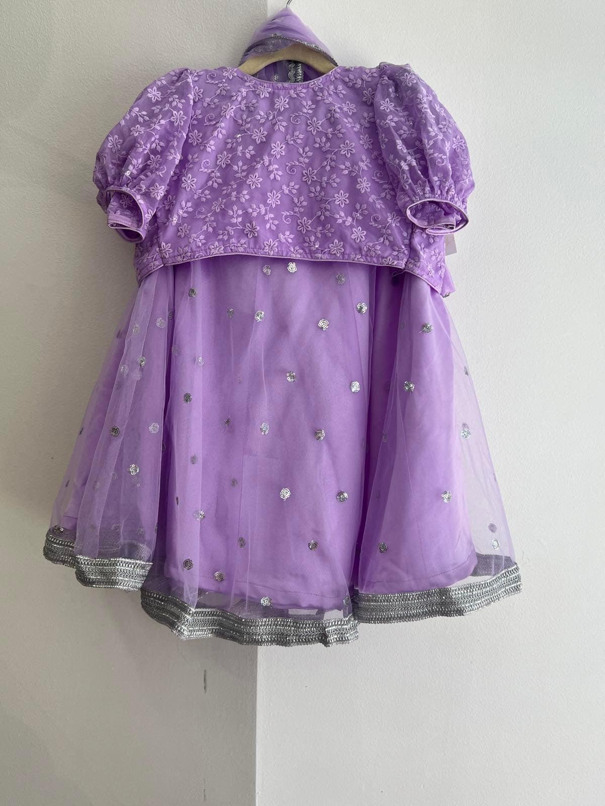 Girl Lavender Lehenga Set - Boutique Nepal