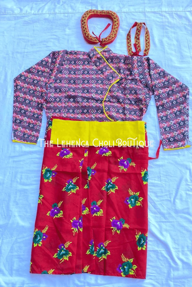 Girl Nepalese Dress| Gunyo Cholo Dress - Boutique Nepal