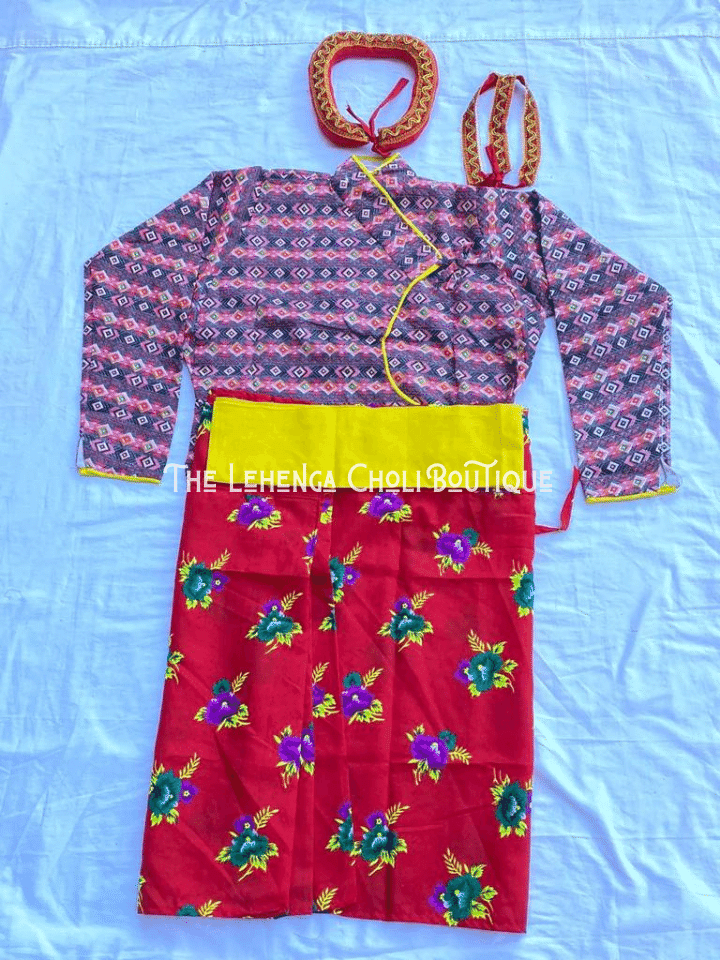 Girl Nepalese Dress| Gunyo Cholo Dress - Boutique Nepal