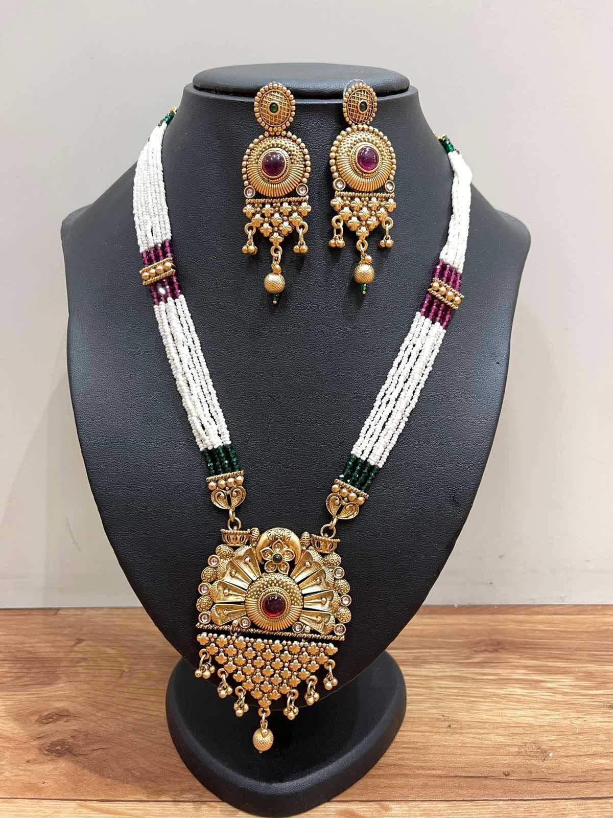 Gold Plated Temple Necklace Set - Boutique Nepal