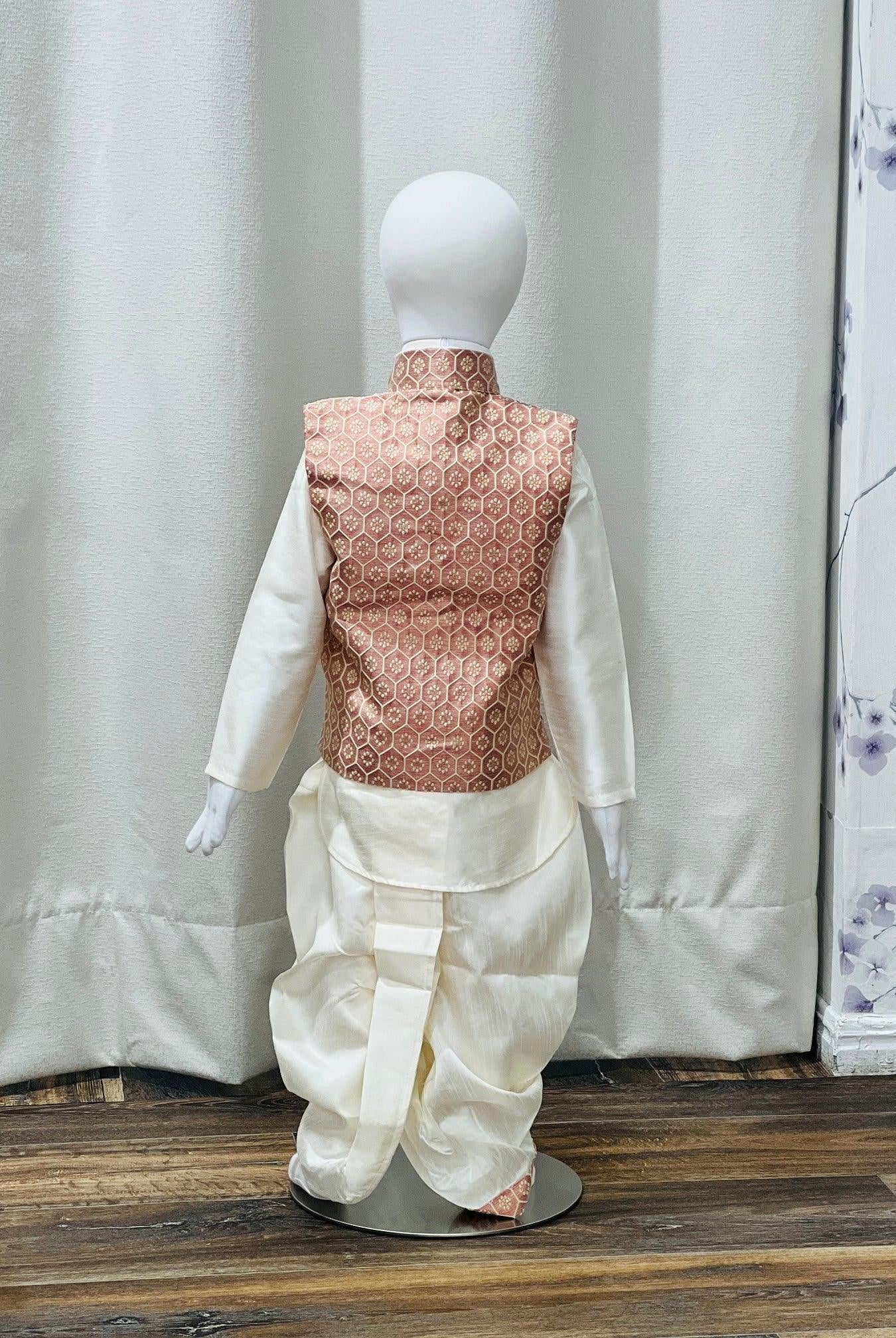 Kurta Pajama With Printed Jacket Dhoti Pant - Boutique Nepal