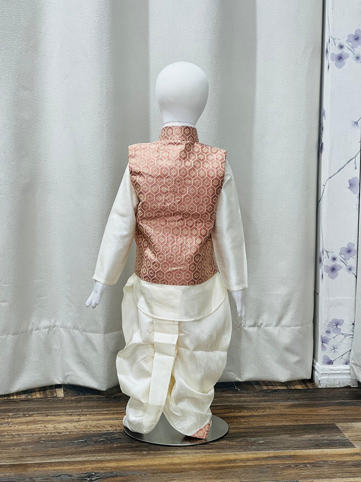 Kurta Pajama With Printed Jacket Dhoti Pant - Boutique Nepal