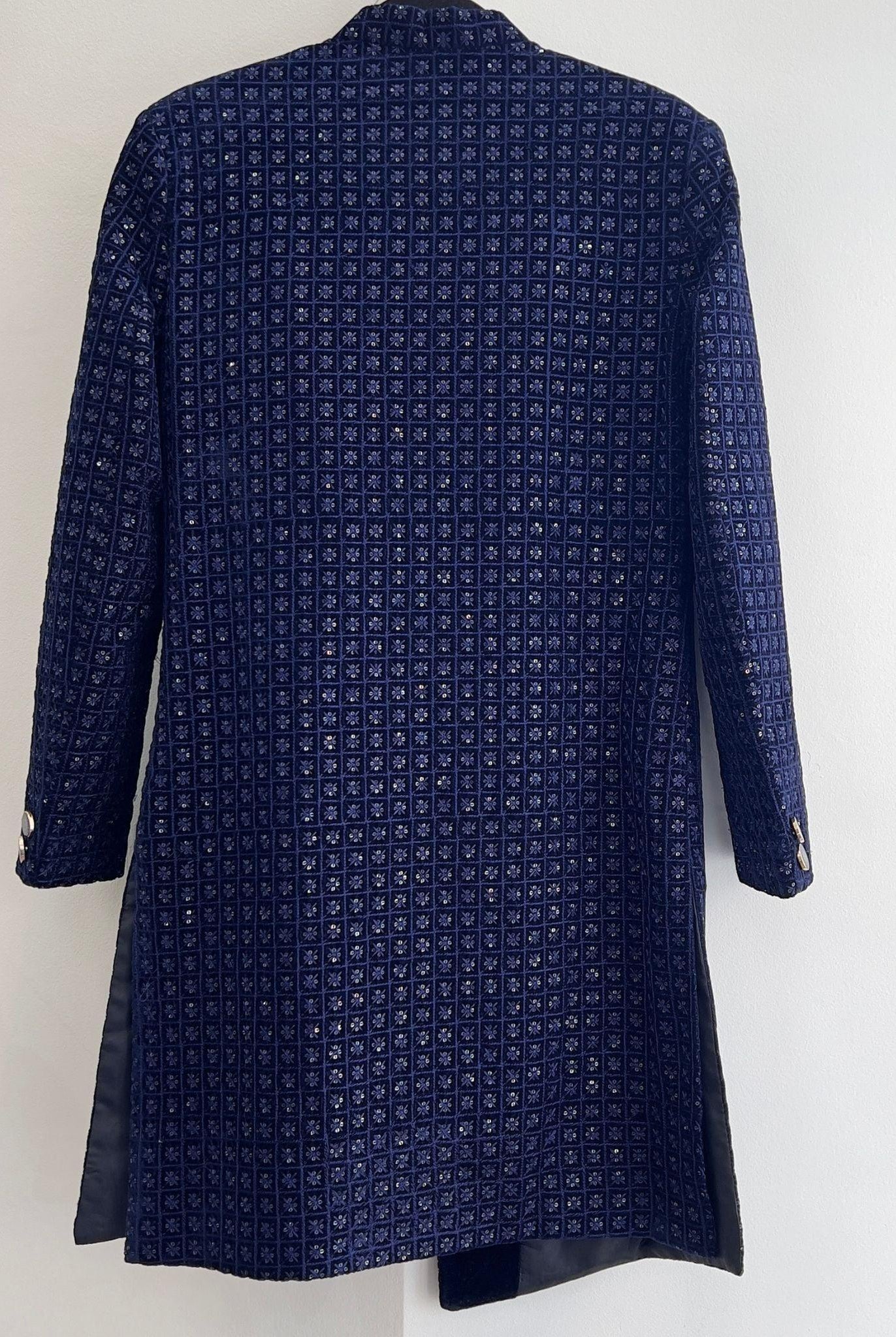 Mens Sherwani Set In Sequins Work - Boutique Nepal