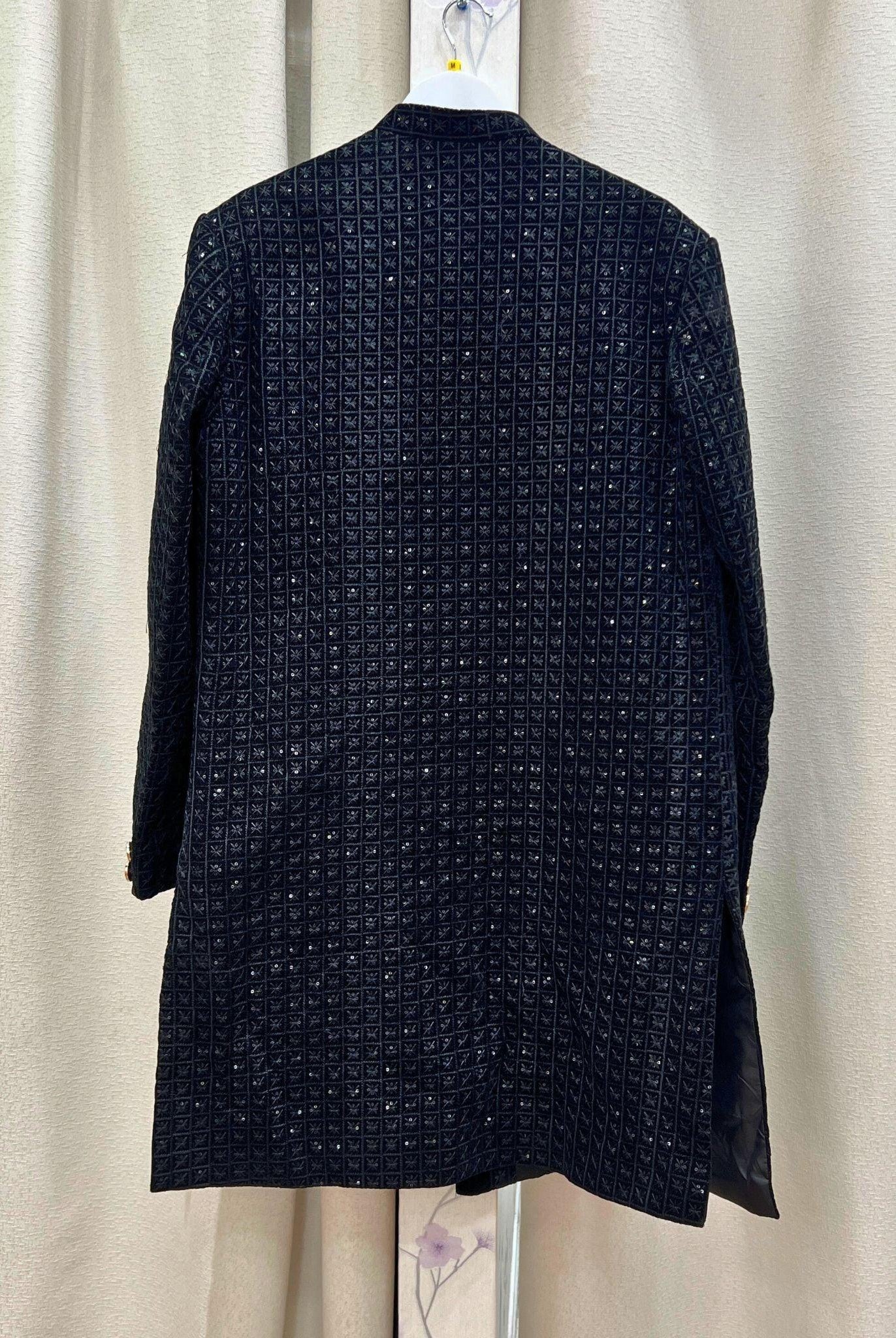 Mens Sherwani Set In Sequins Work - Boutique Nepal