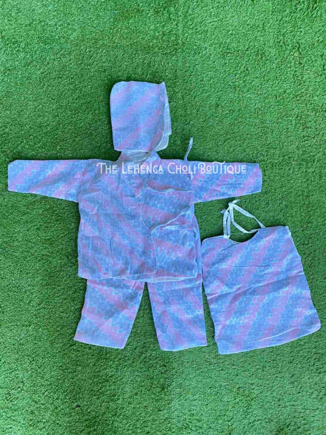 New Born Cotton Daura Suruwal Bhoto Set