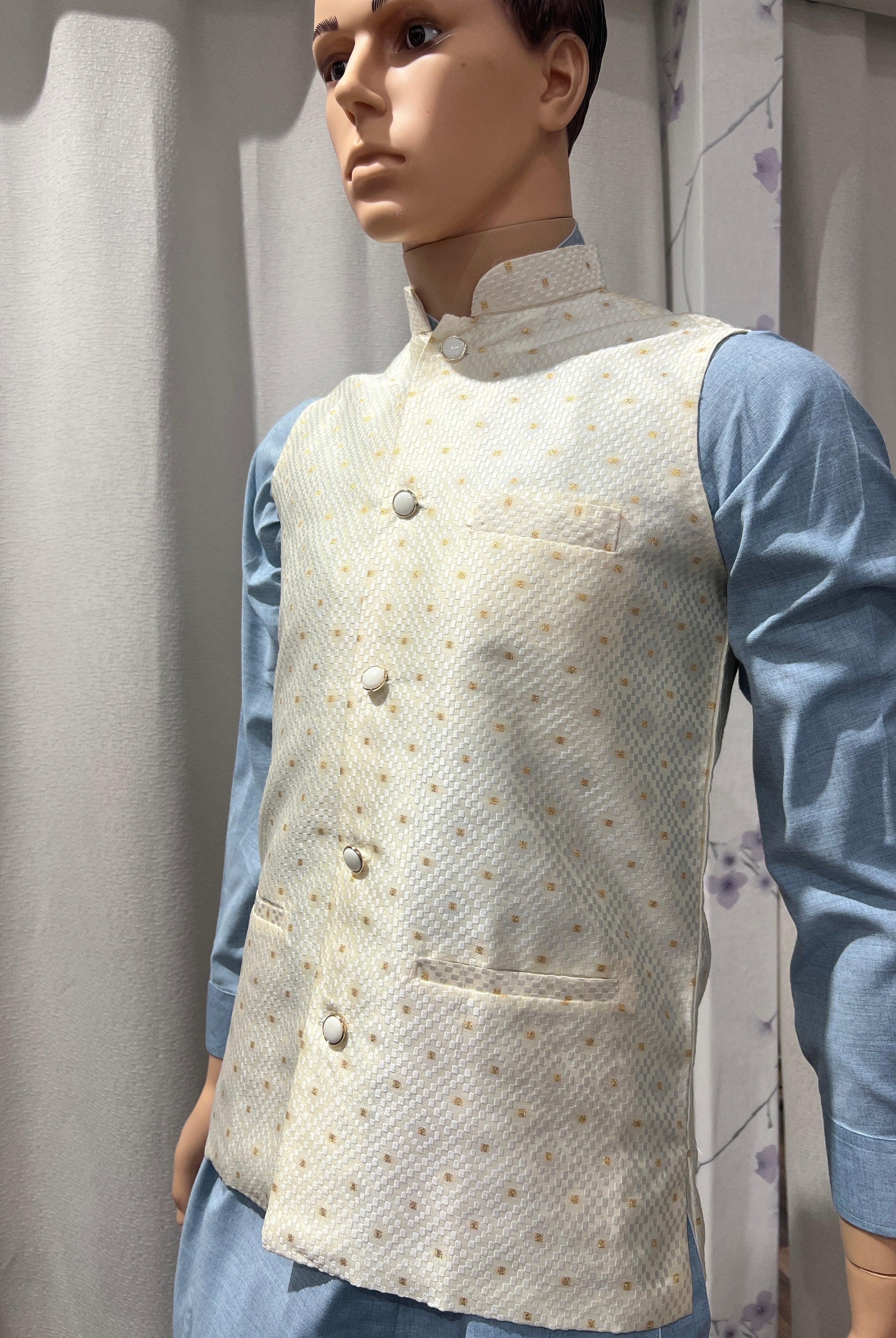 Off White Waistcoat - Boutique Nepal