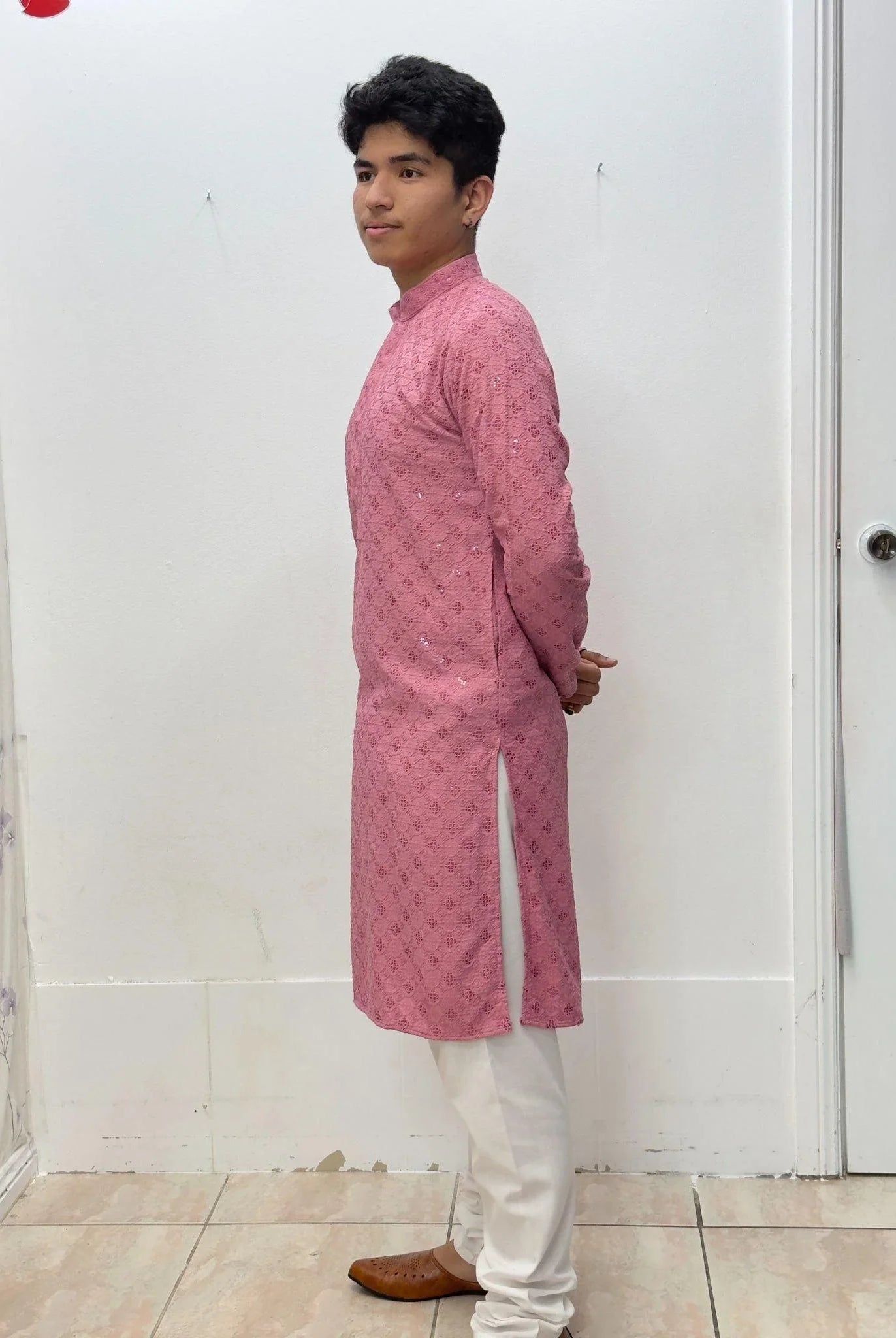 OnionPink Mens Chikankari Kurta Set - Boutique Nepal