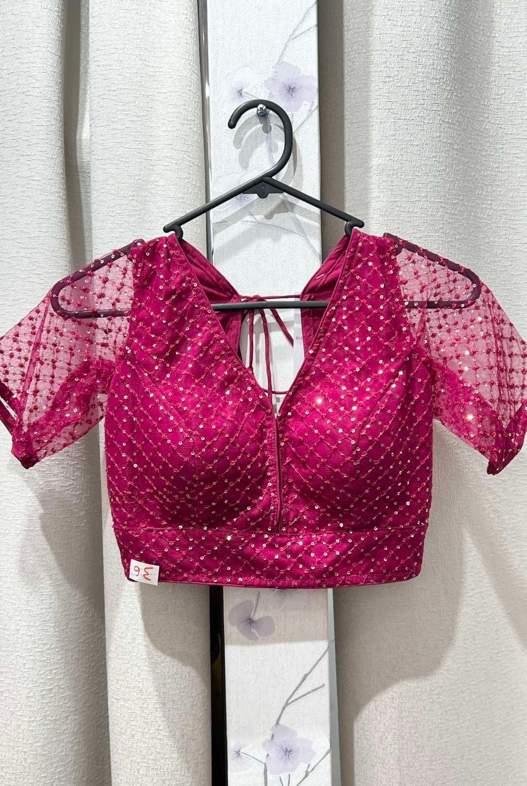 Pink Half Sleeves Blouse - Boutique Nepal
