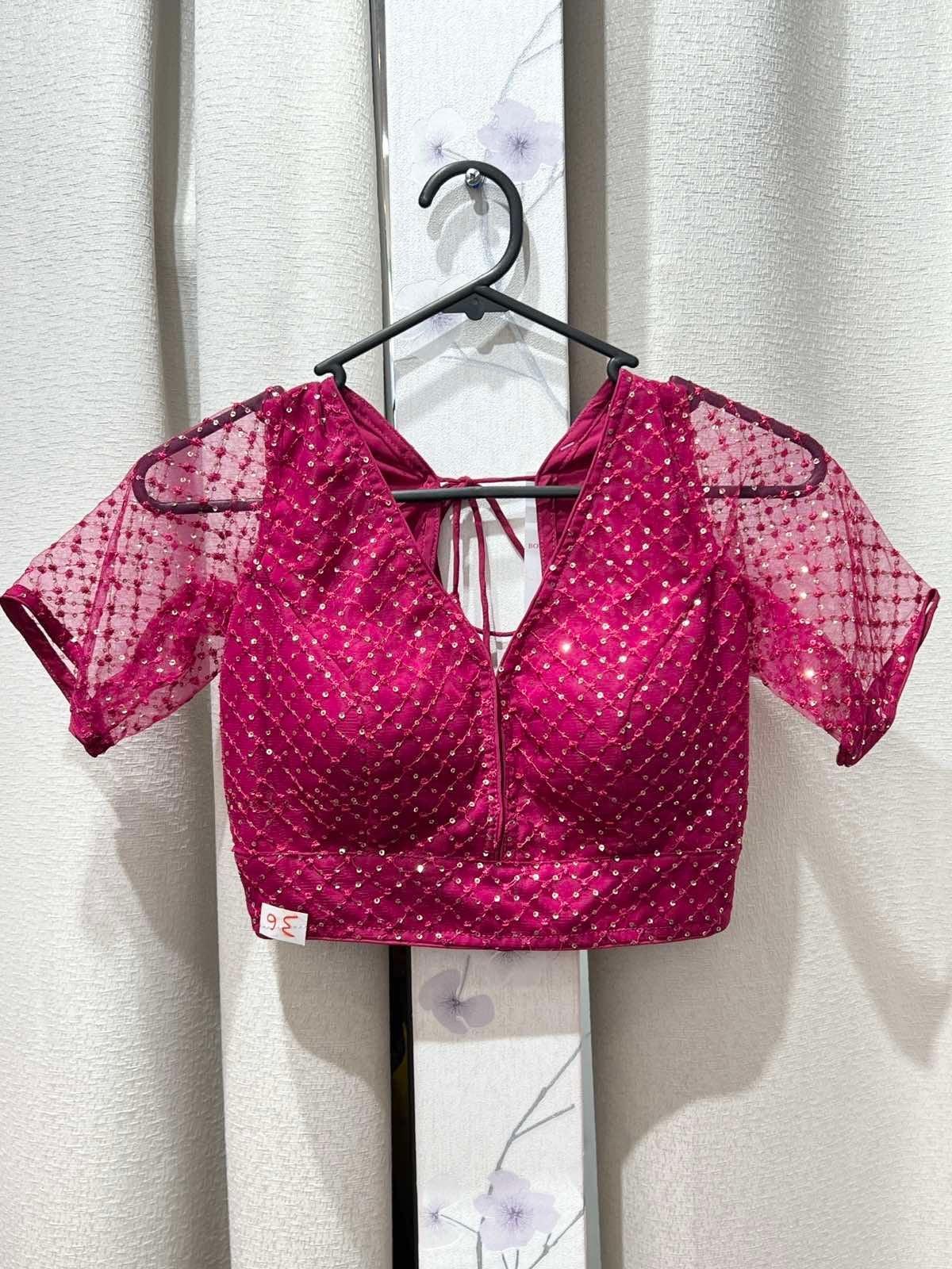 Pink Half Sleeves Blouse - Boutique Nepal