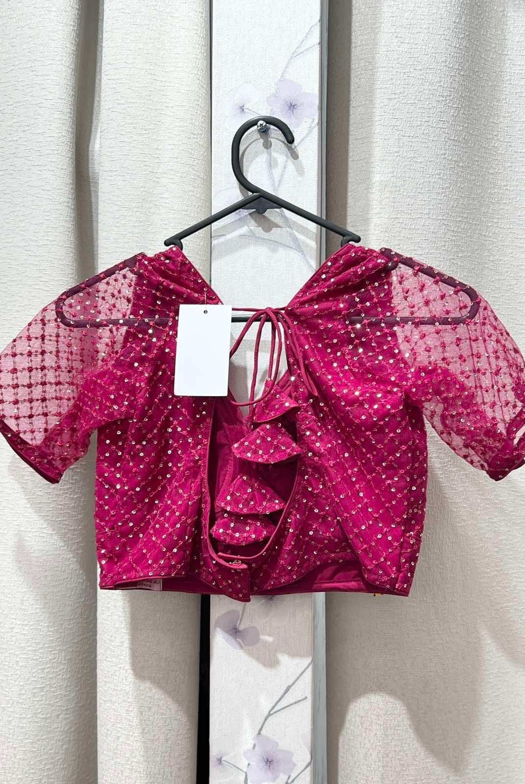 Pink Half Sleeves Blouse - Boutique Nepal