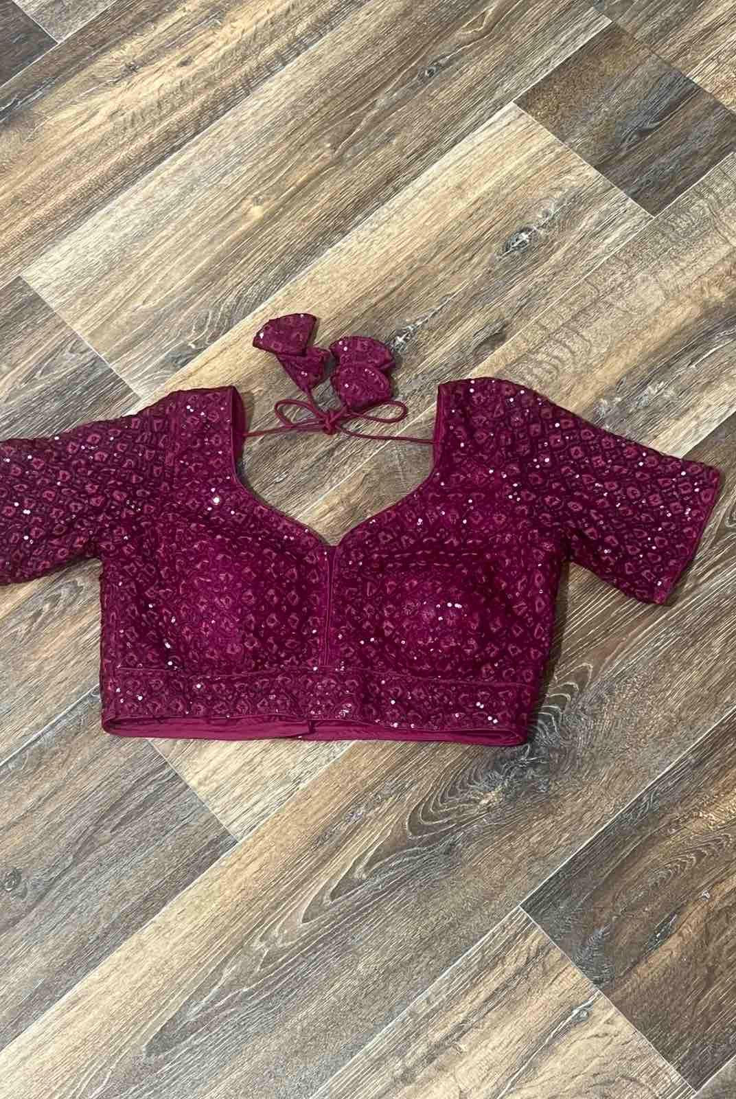 Purple Half Sleeves Blouse - Boutique Nepal