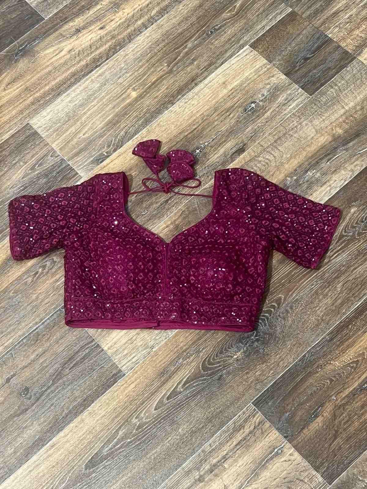Purple Half Sleeves Blouse - Boutique Nepal