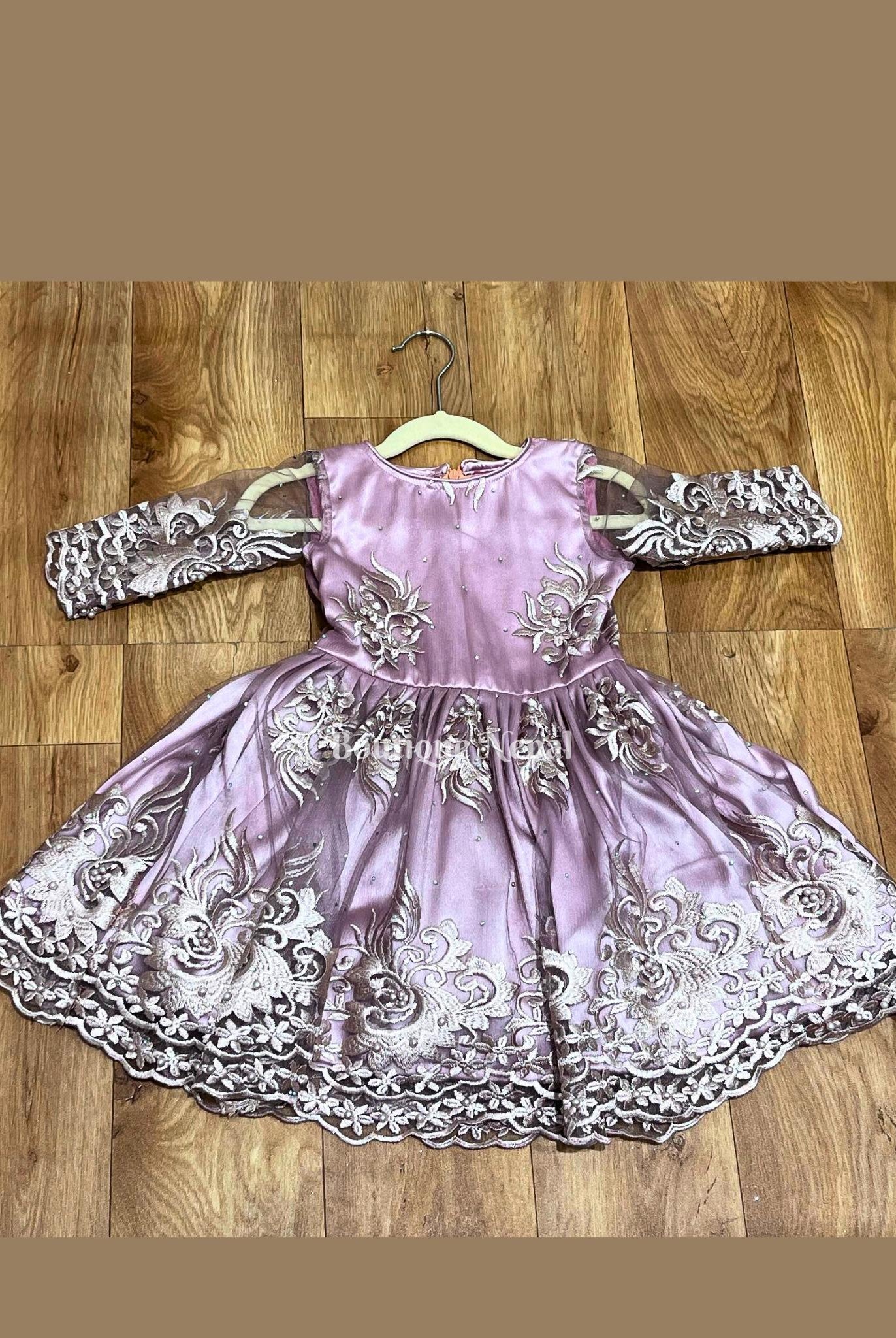 Rose Gold Pasni Dress for Baby Girls - Boutique Nepal