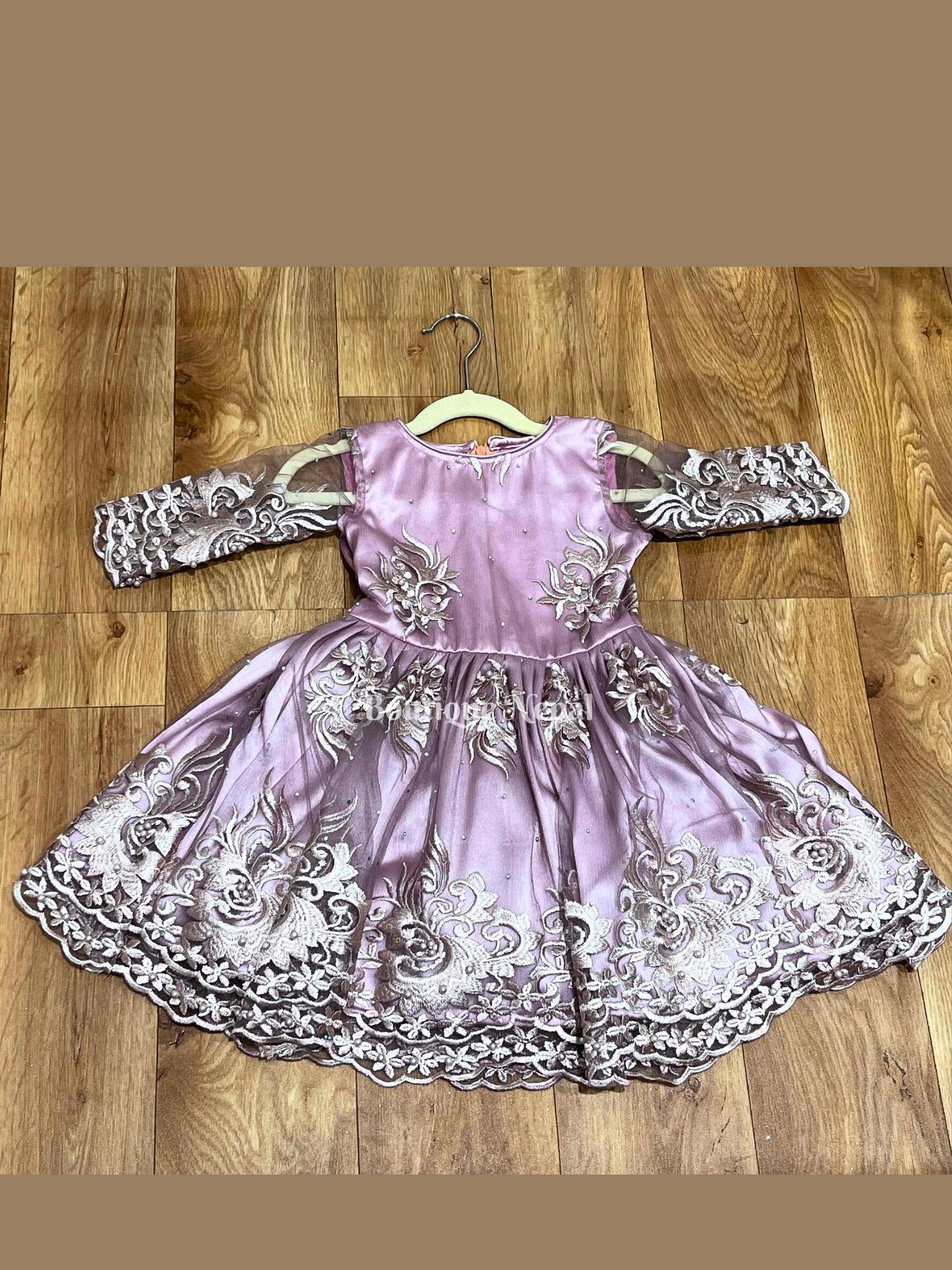 Rose Gold Pasni Dress for Baby Girls - Boutique Nepal