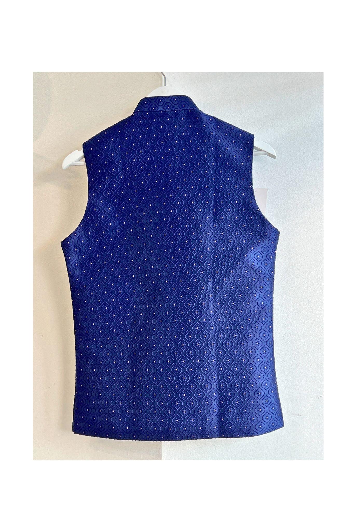 Royal Blue Waistcoat - Boutique Nepal