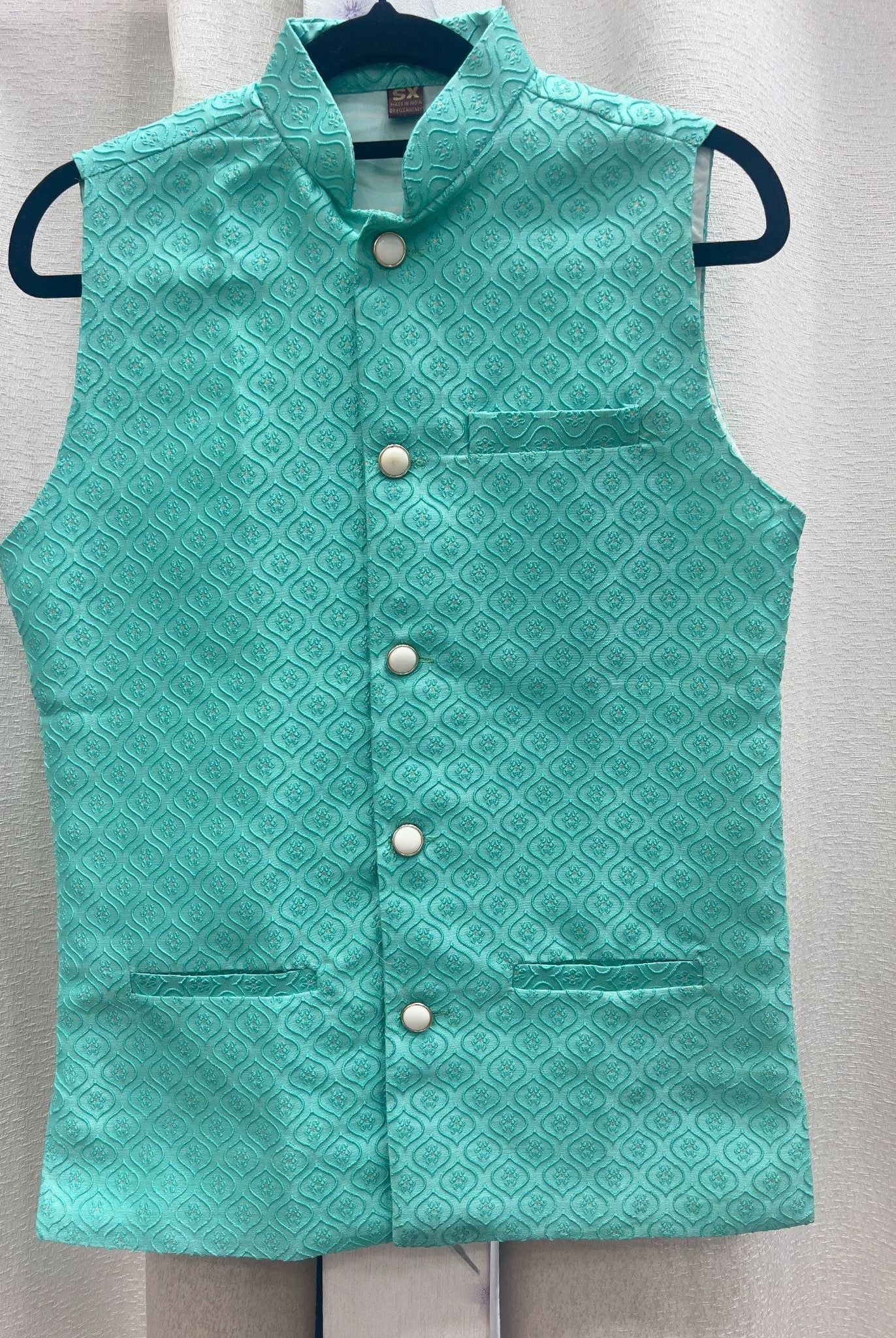 SkyblueWaistcoat - Boutique Nepal
