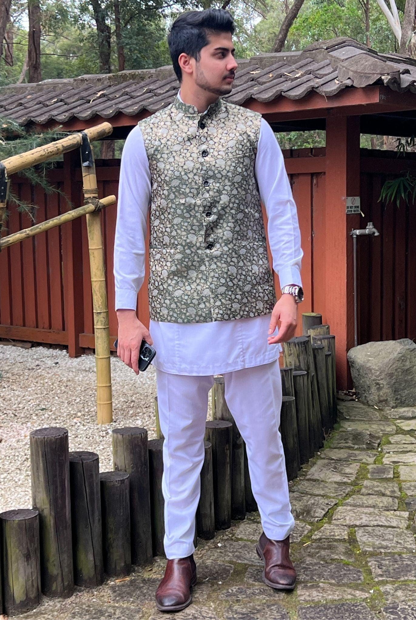 White Daura Suruwal - Boutique Nepal