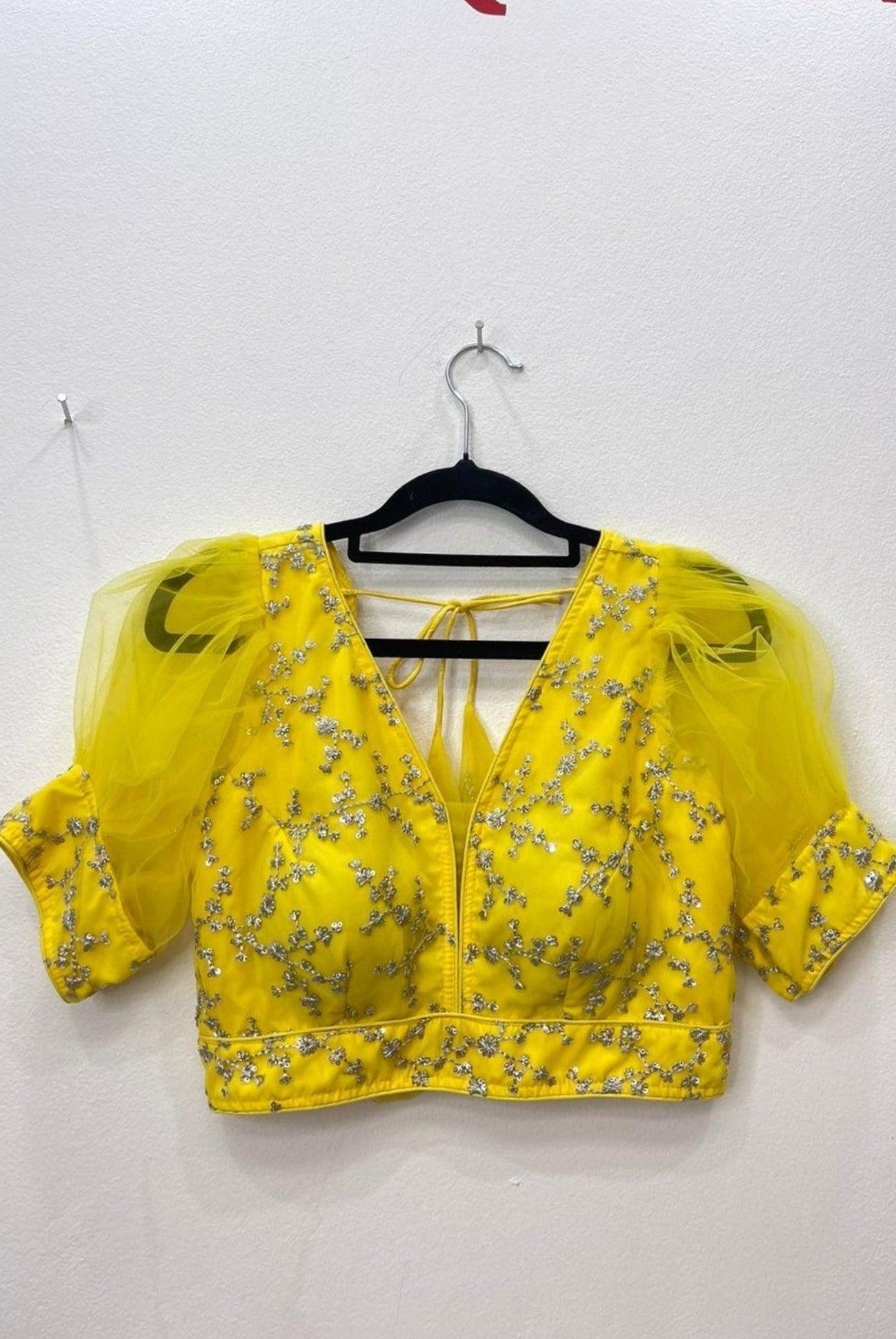 Yellow Net Blouse - Boutique Nepal