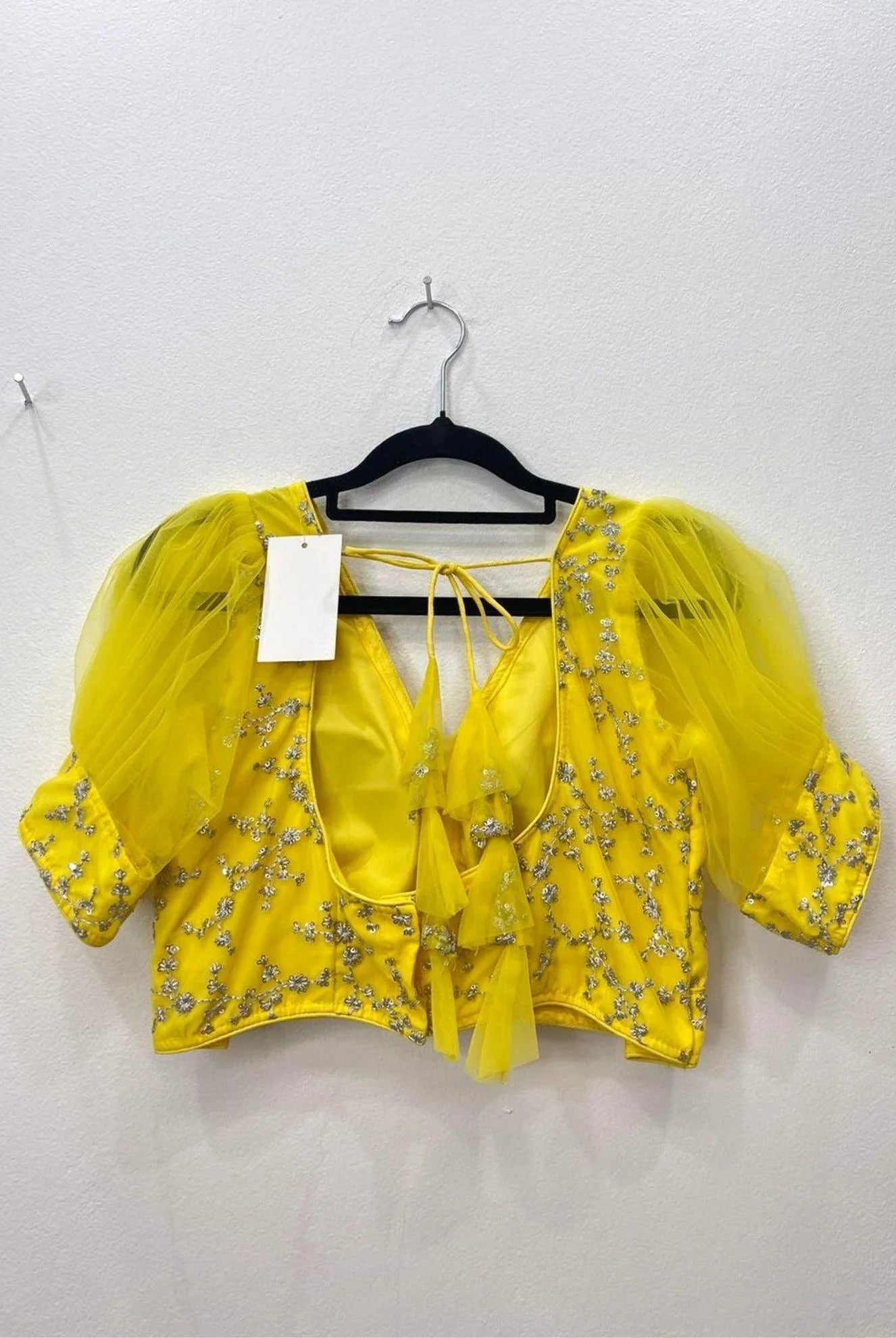 Yellow Net Blouse - Boutique Nepal