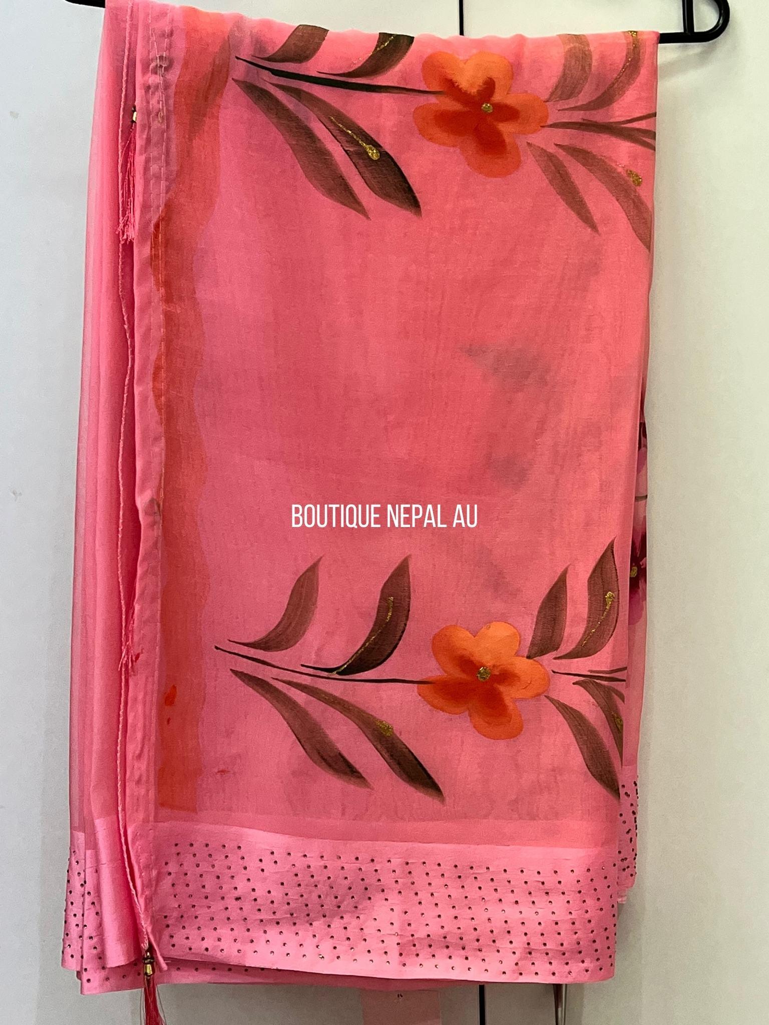 Organza Silk Saree - Boutique Nepal Au