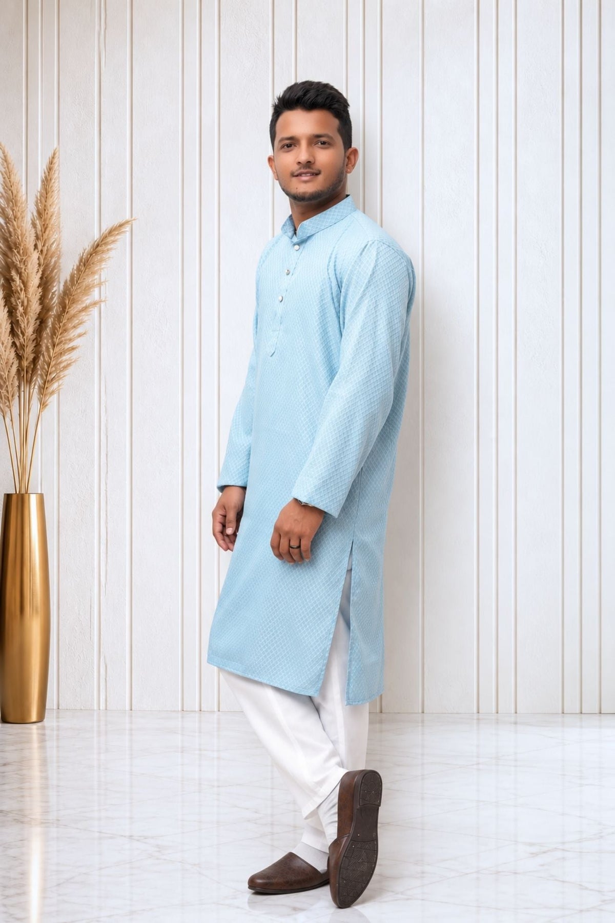 Bhaitika Gift Box - Sky Blue kurta