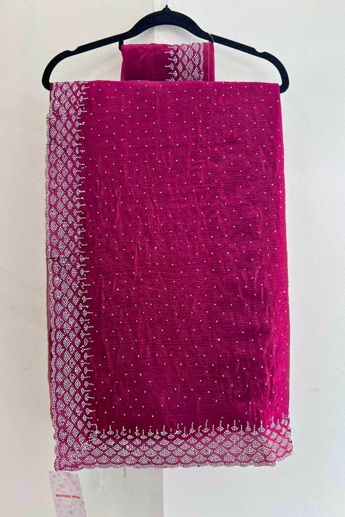 Sister Gift Pack - Fendi Silk Stone Work - Hot Pink