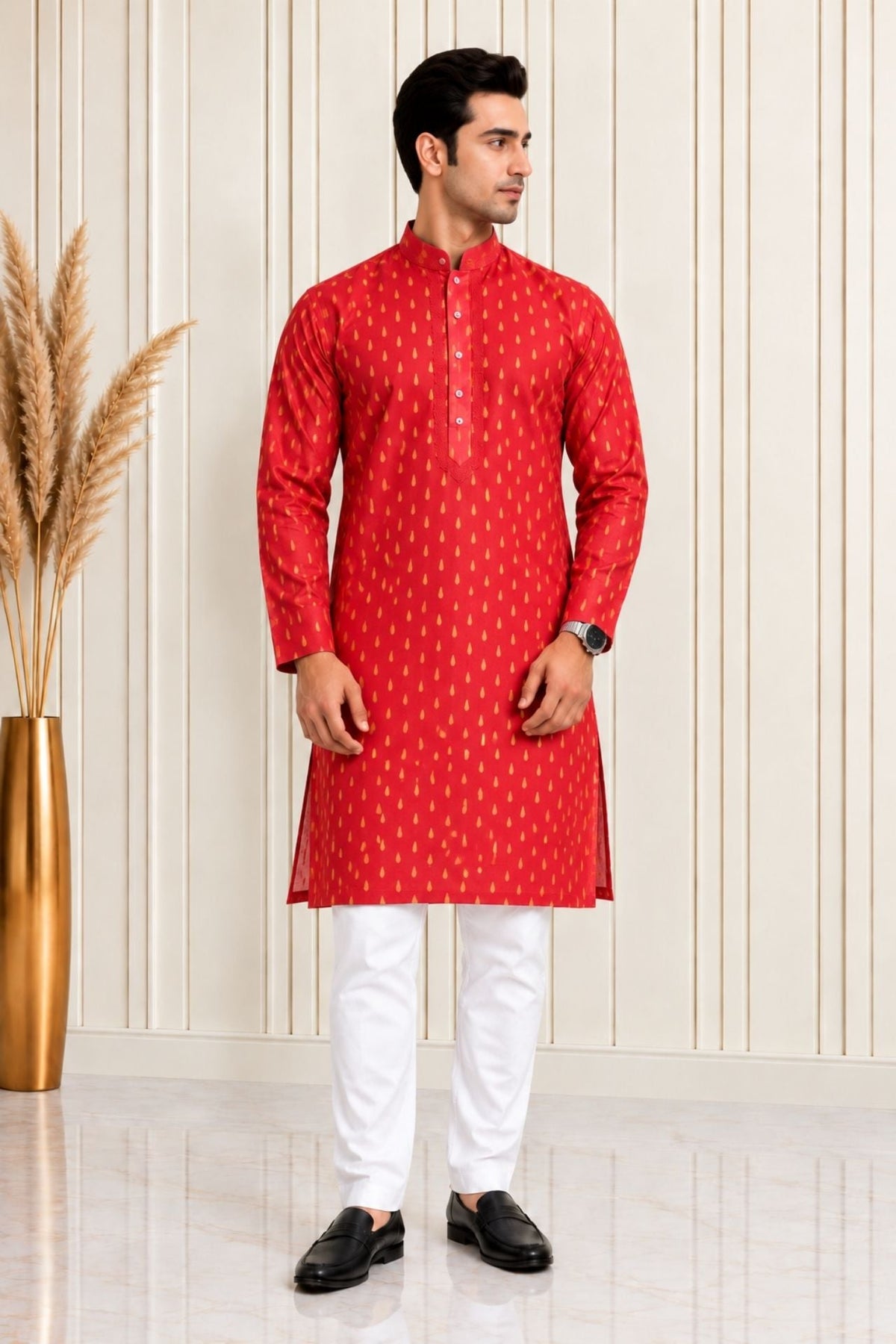 Bhaitika Gift Box - Tilka Butta Red kurta