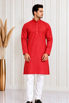 Bhaitika Gift Box - Soft Cotton Red kurta