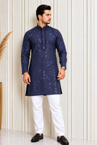 Bhaitika Gift Box - Navy Blue kurta