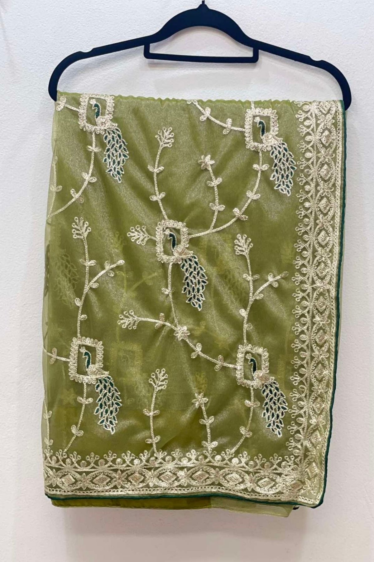 Sister Gift Pack - Embroidered Georgette - Olive