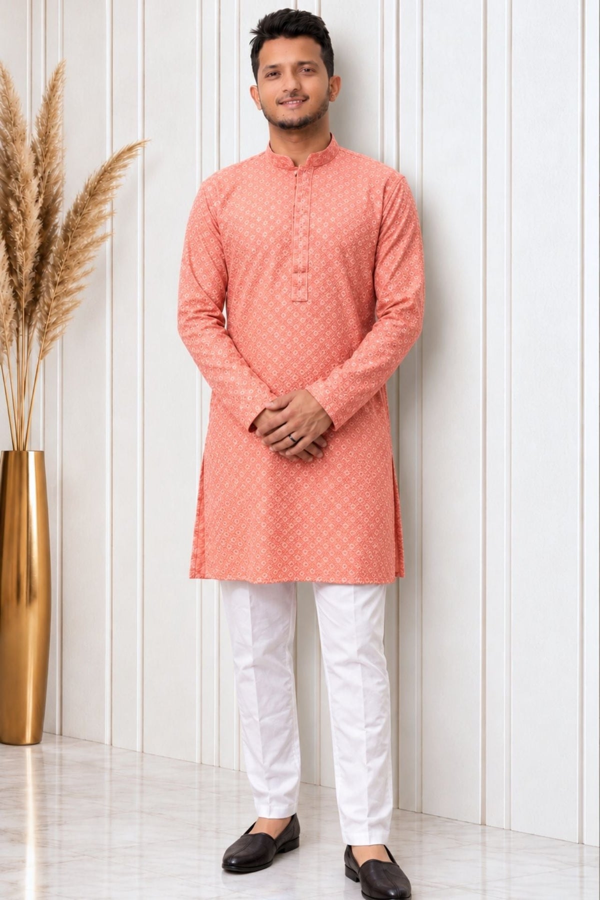 Bhaitika Gift Box - Peach kurta