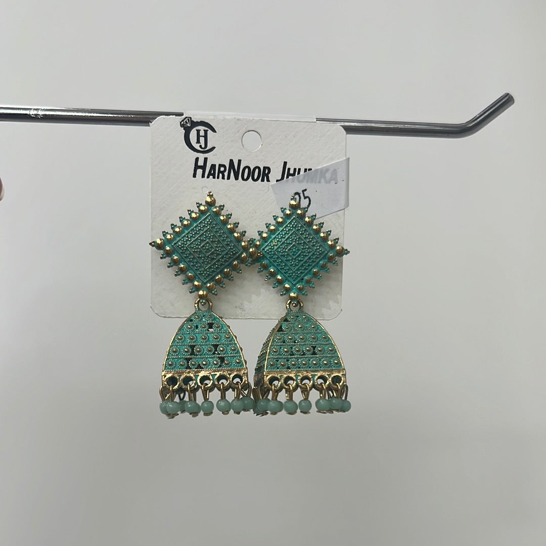 Green jhumki deals