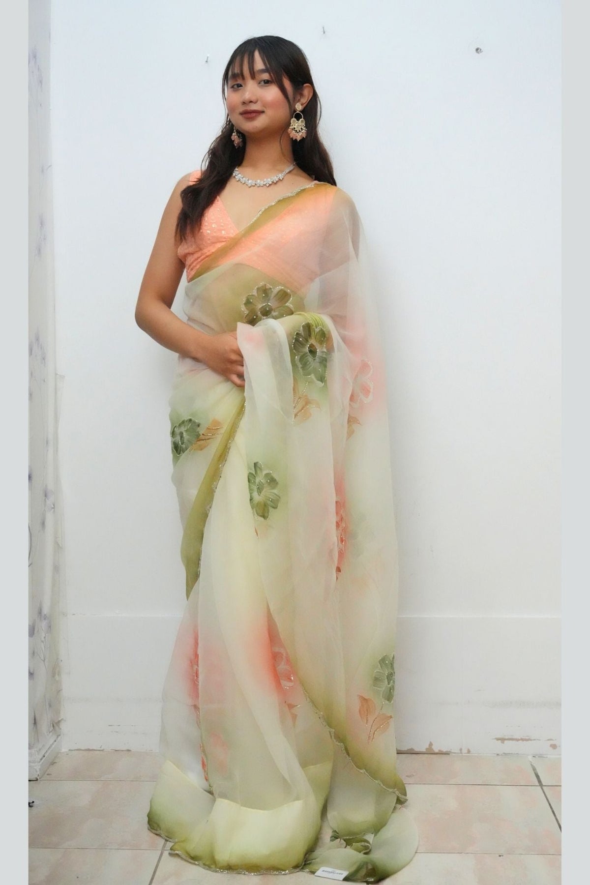Sister Gift Pack - Fendy Chiffon Floral - Olive