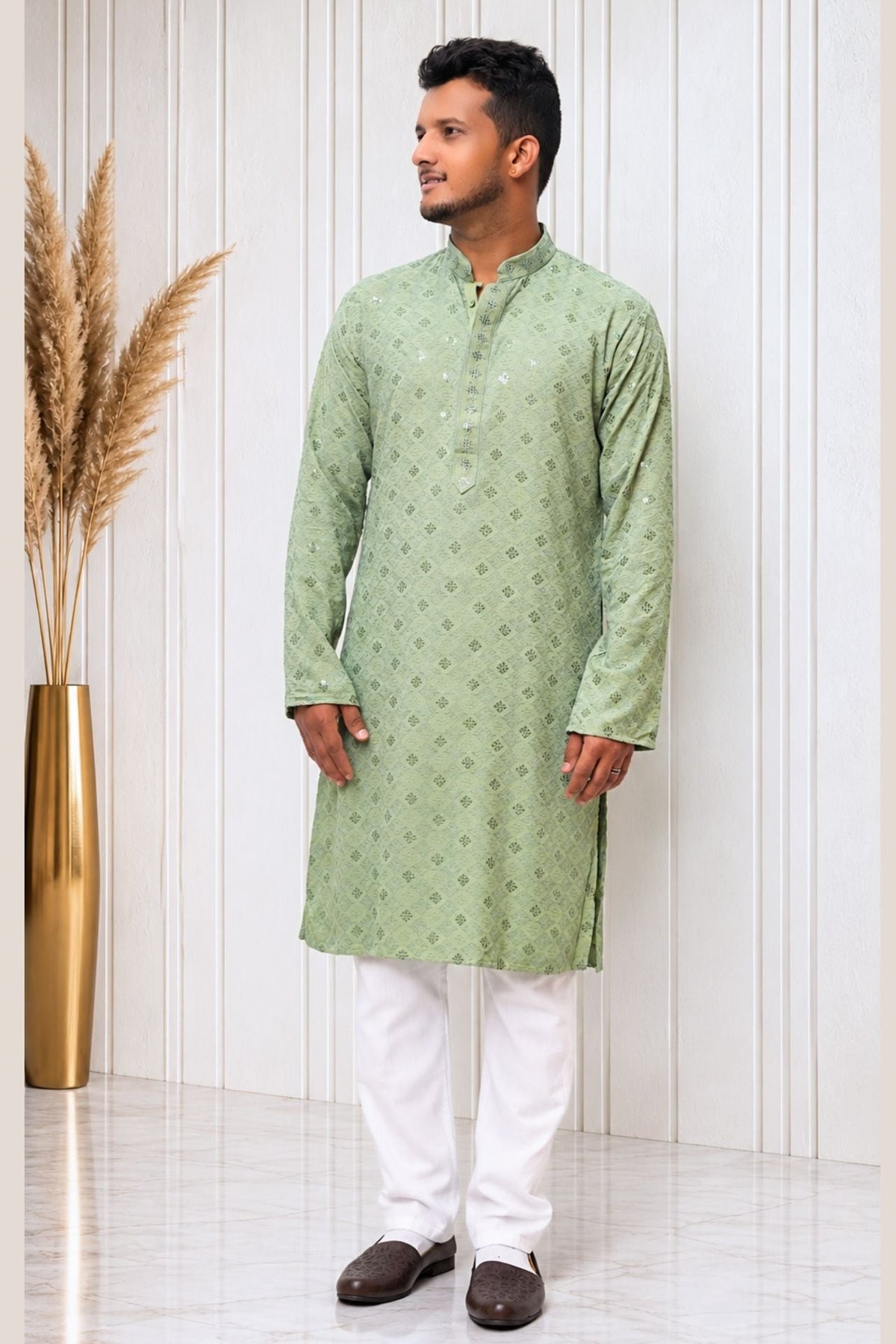 Bhaitika Gift Box - Sage Green kurta