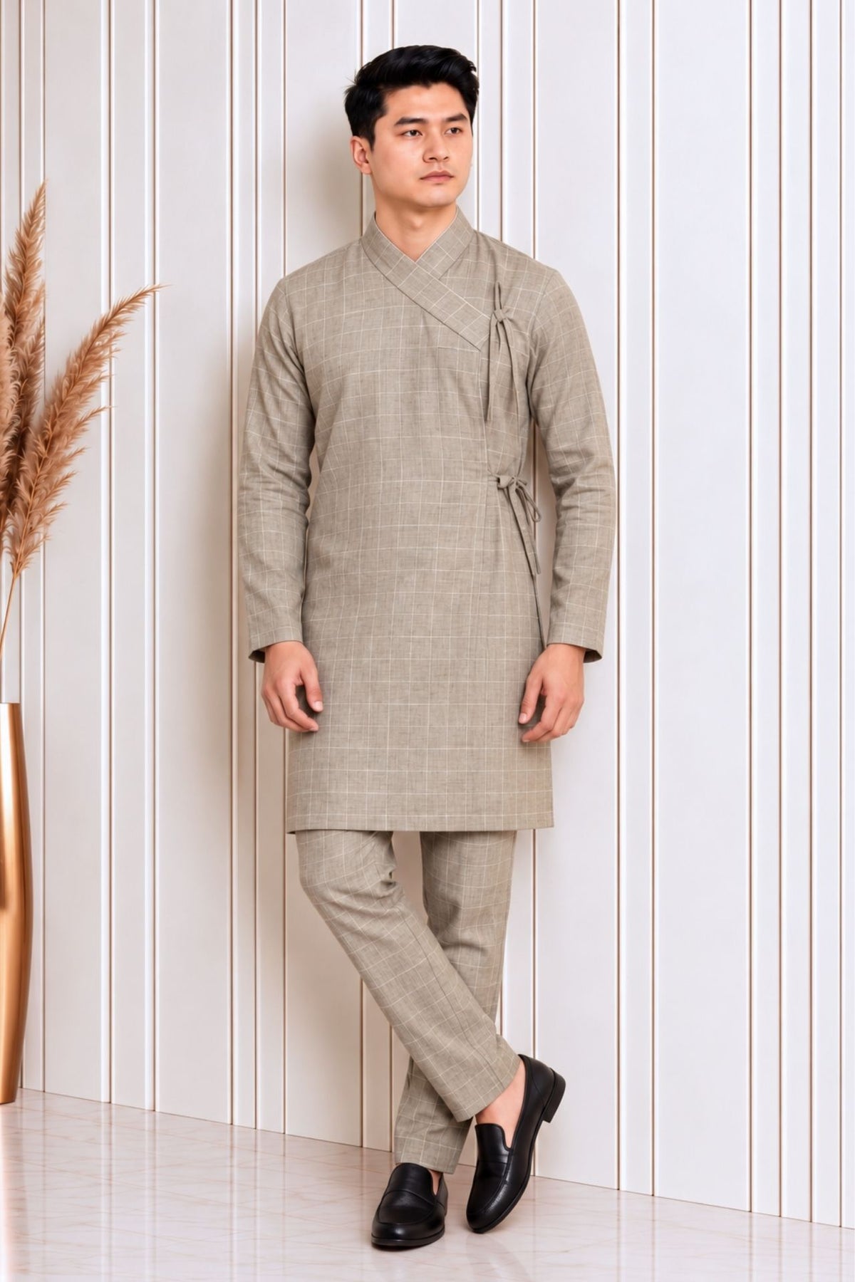 Traditional Daura Suruwal For Men's In Check