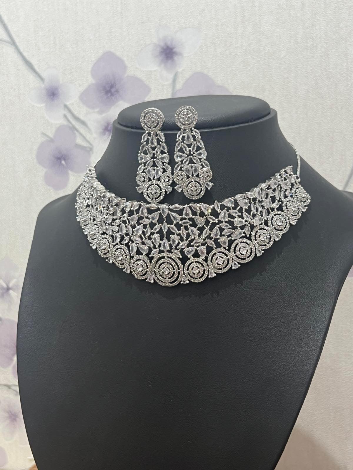 Choker American Diamond Necklace - Boutique Nepal