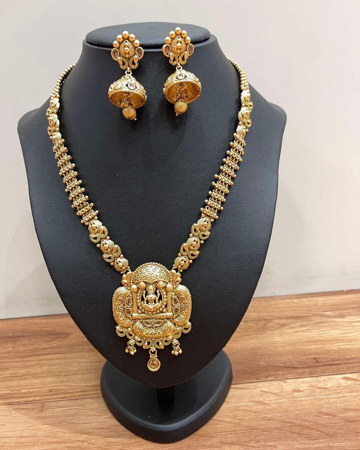 Gold Plated Temple Necklace Set - Boutique Nepal