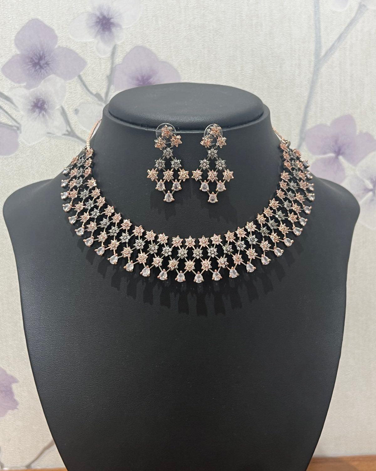 American Diamond Necklace Set Mix - Boutique Nepal