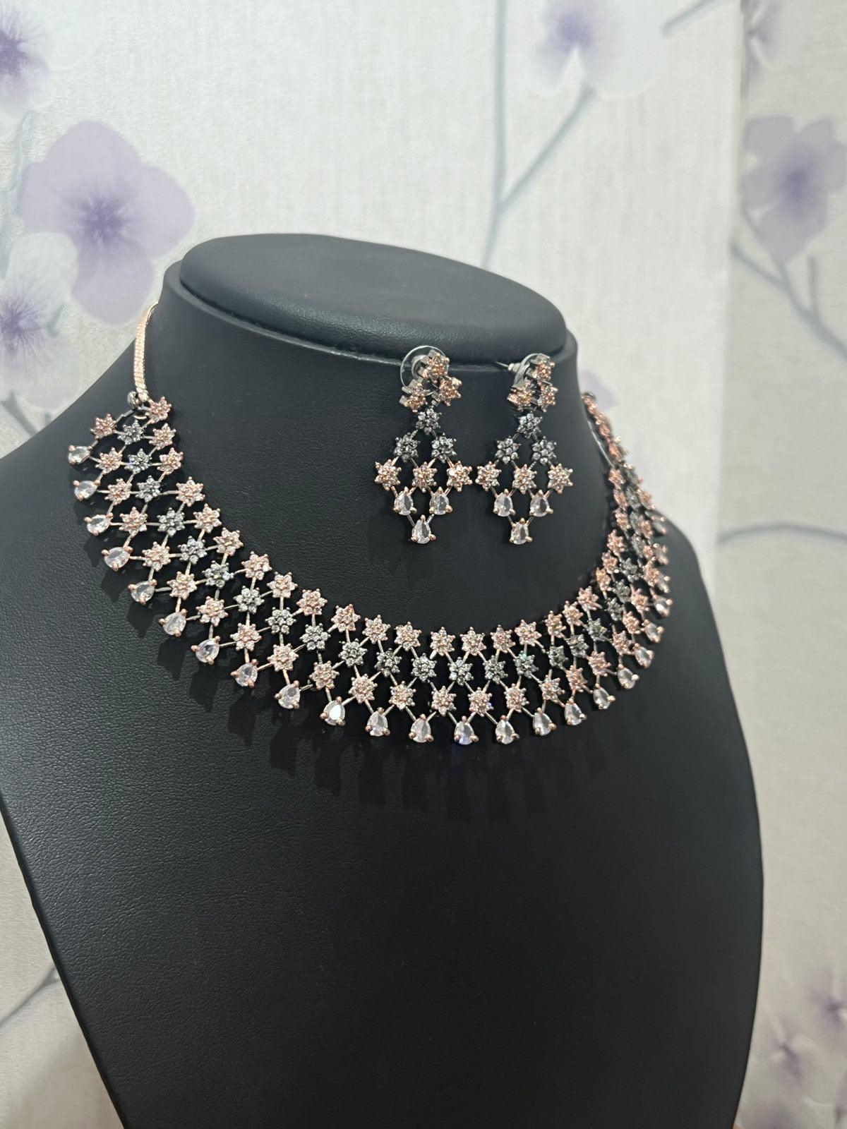 American Diamond Necklace Set Mix - Boutique Nepal