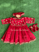 Baby Girls Pasni Dress In Red - Boutique Nepal