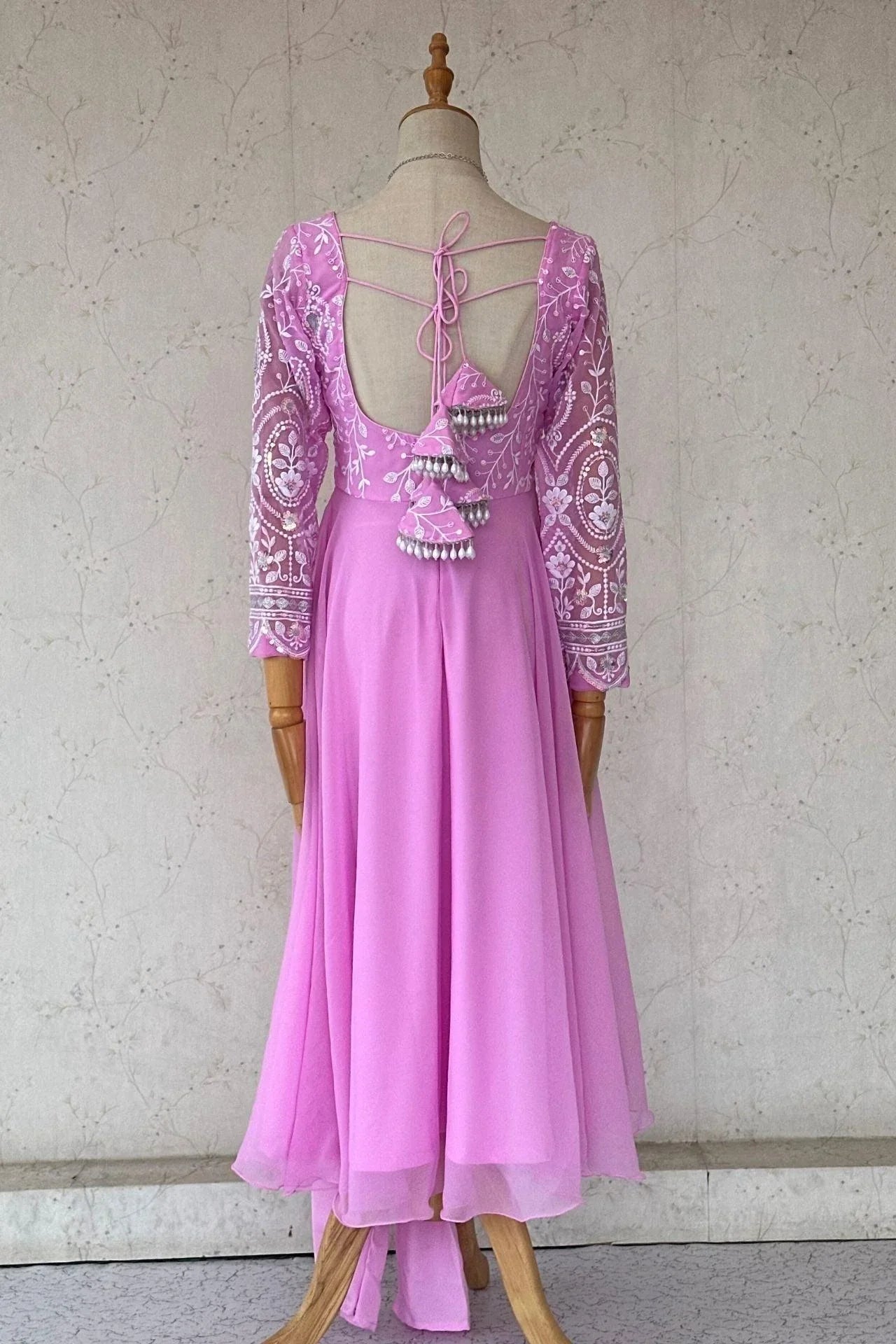 Baby Pink Anarkali Suit Set - Boutique Nepal