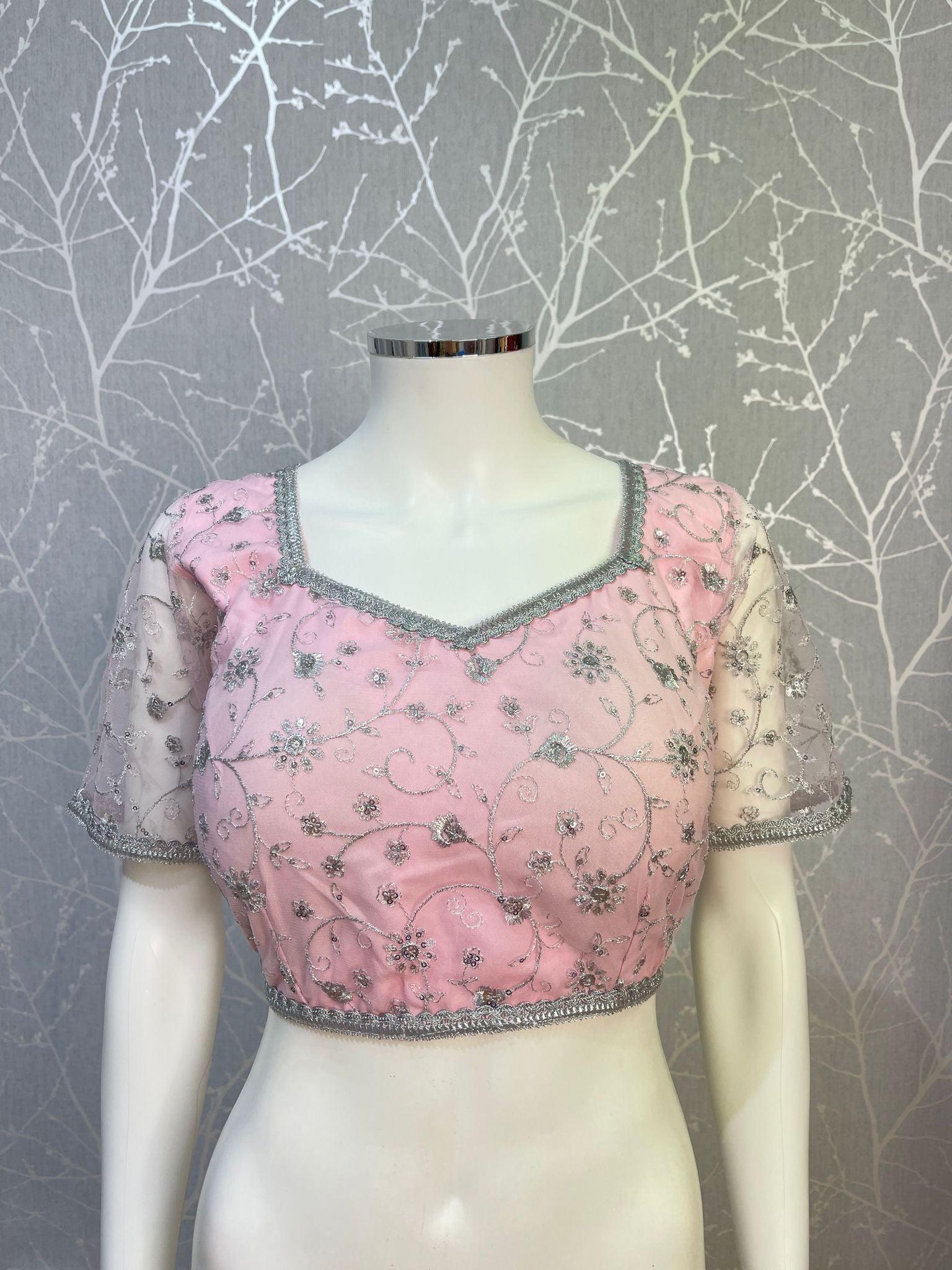 Baby Pink Net Blouse - Boutique Nepal