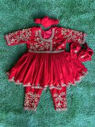 Baby Weaning Dress in Red - Boutique Nepal